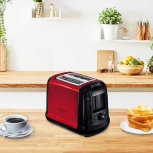 MOULINEX Subito Grille pain 2 fentes rouge toaster Thermostat 7 position Décongetaion Rechauffage Remontrée extra haute LT260D11 thumbnail
