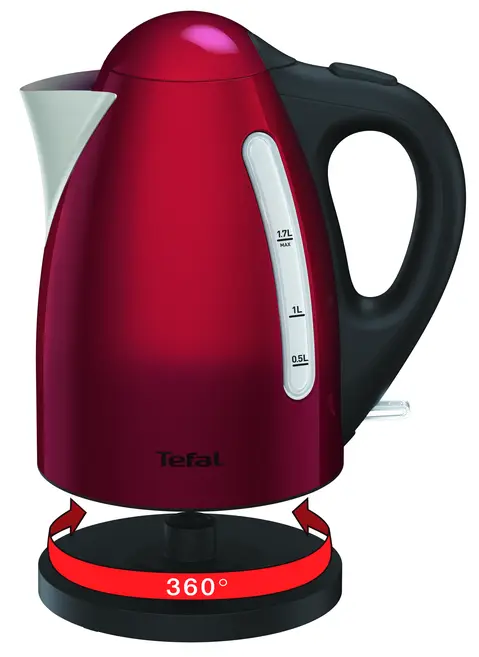 BOUILLOIRE ROUGE INOX KI110511